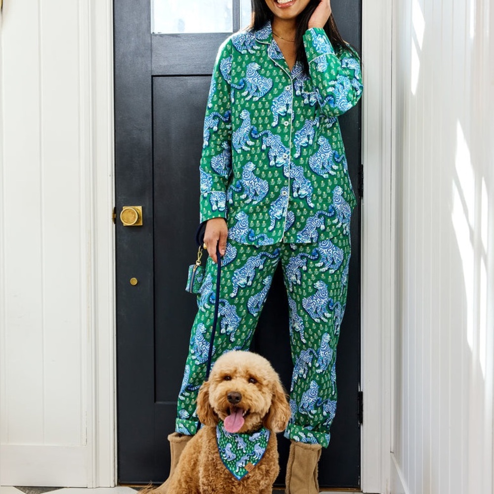 Printfresh Tiger Queen Long Cotton Pajama Set Size Medium - Picture 3 of 12